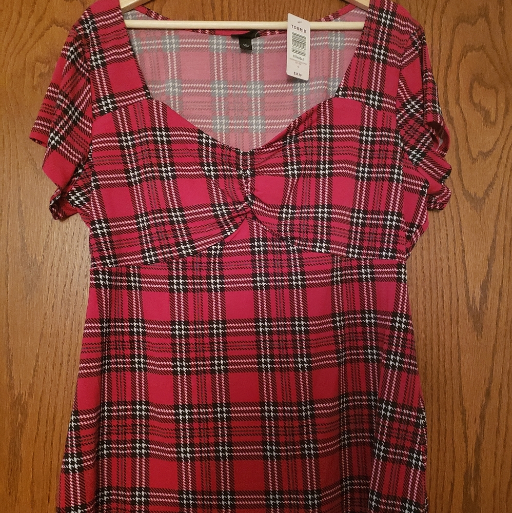Red Plaid Torrid Top